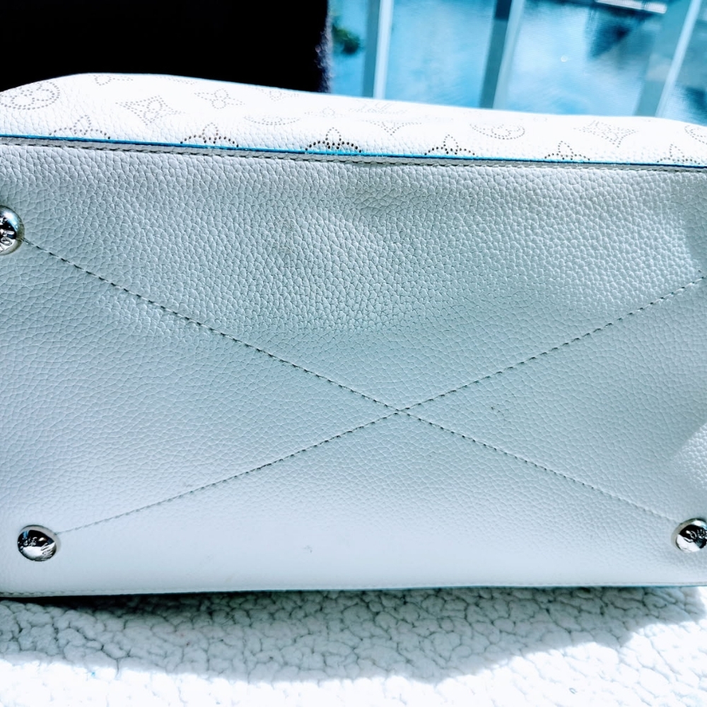Louis Vuitton Cream With Blue Detailing Monogram Shoulder Bag - Picture 10 of 11